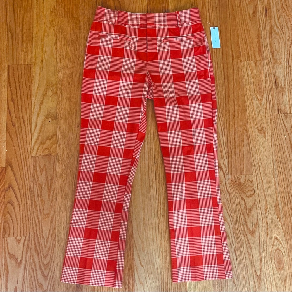 MAEVE BY ANTHROPOLOGIE red/orange structured PANTS NWT